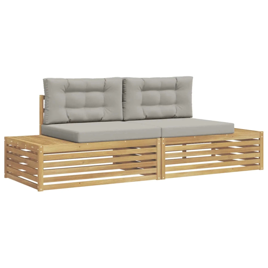 Set di divani da esterno Bianco 230,5 x 83 x 73 cm Poliestere