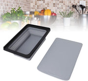 Camping Gootsteen Opvougbile Multifunzionale Ciotola per Cucina - Base Antiscivolo - Piastra di Taglio - Progettata per Risparmiare Spazio - Design Moderno - Lavandino Portatile