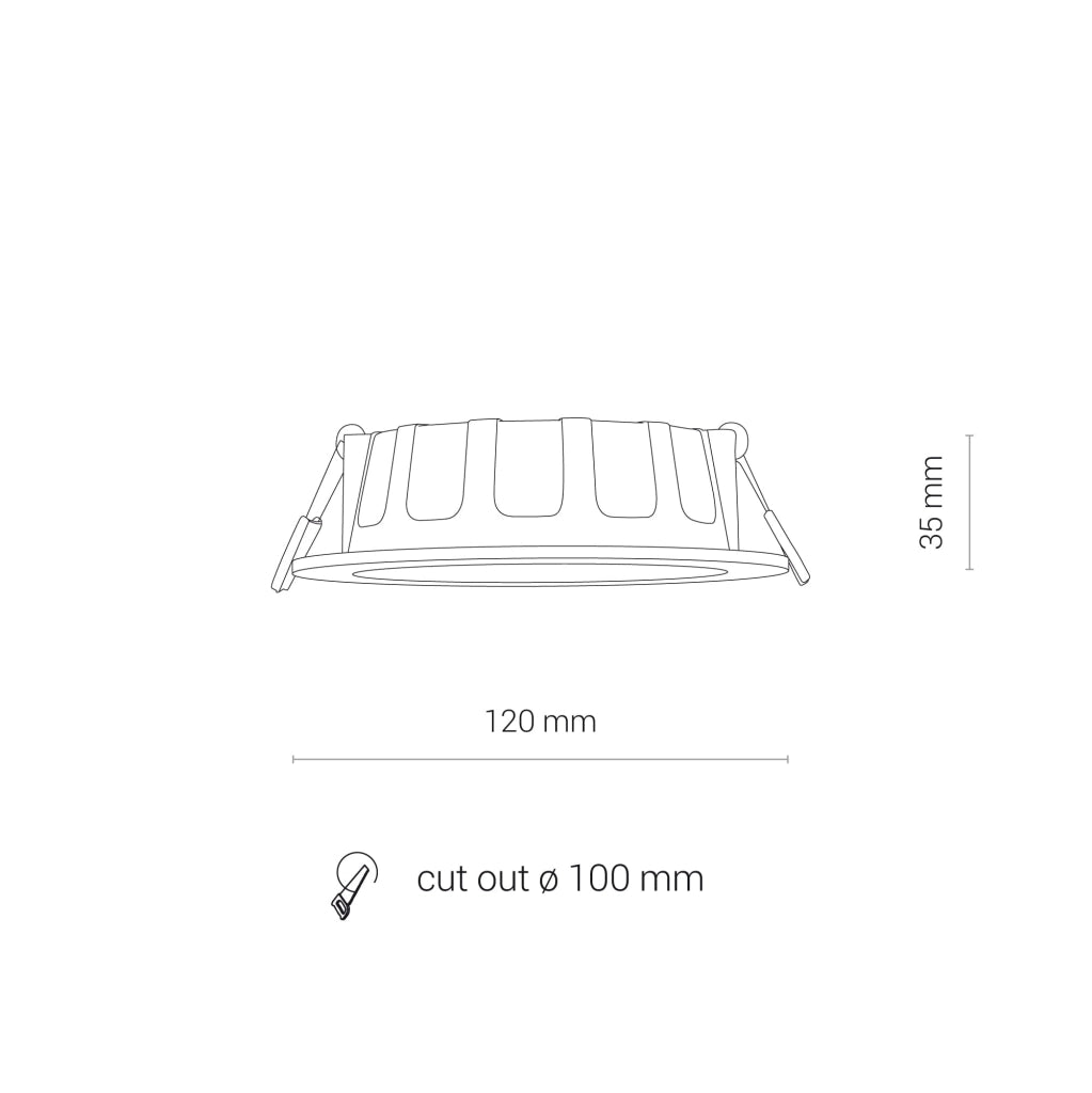Faretto da soffitto Nowodvorski KOS 8781 LED 8W bianco