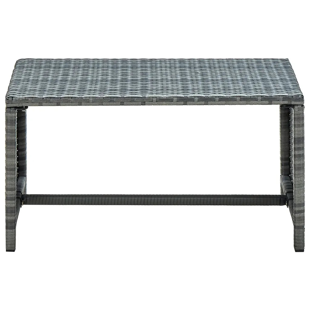 Set Divani da Giardino 4 pz con Cuscini in Polyrattan Grigio 43909