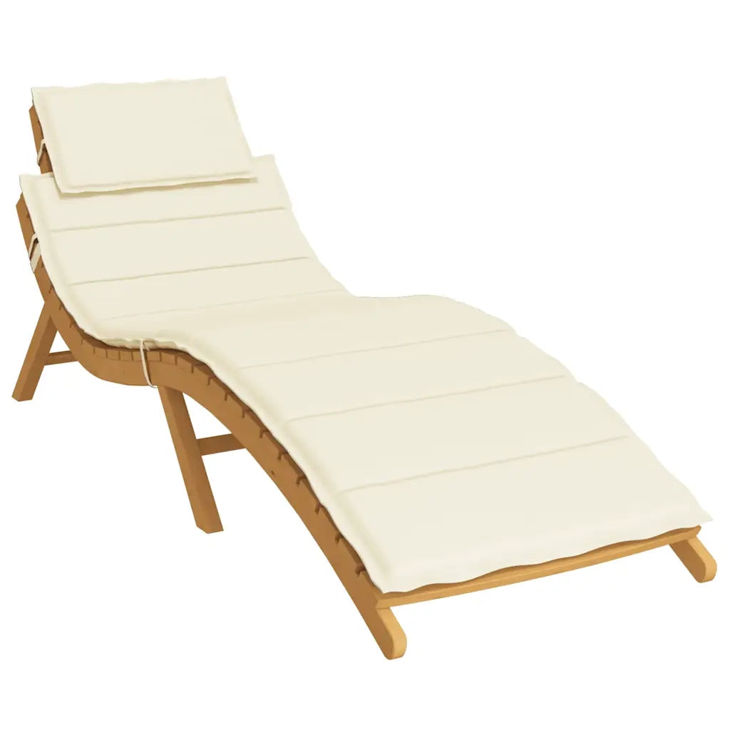 Cuscino per Lettino Crema 186x58x4 cm in Tessuto Oxford 314160