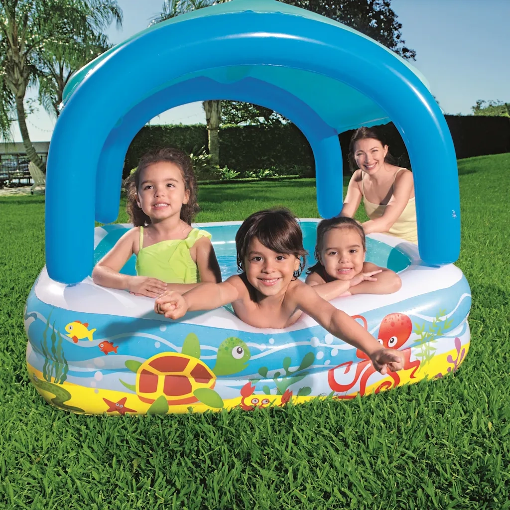 Bestway Piscina per Bambini con Tettoia 140x140x114 cm 52192 91619