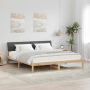 Struttura del Letto marrone e grigio scuro 180 x 200 cm 3394334