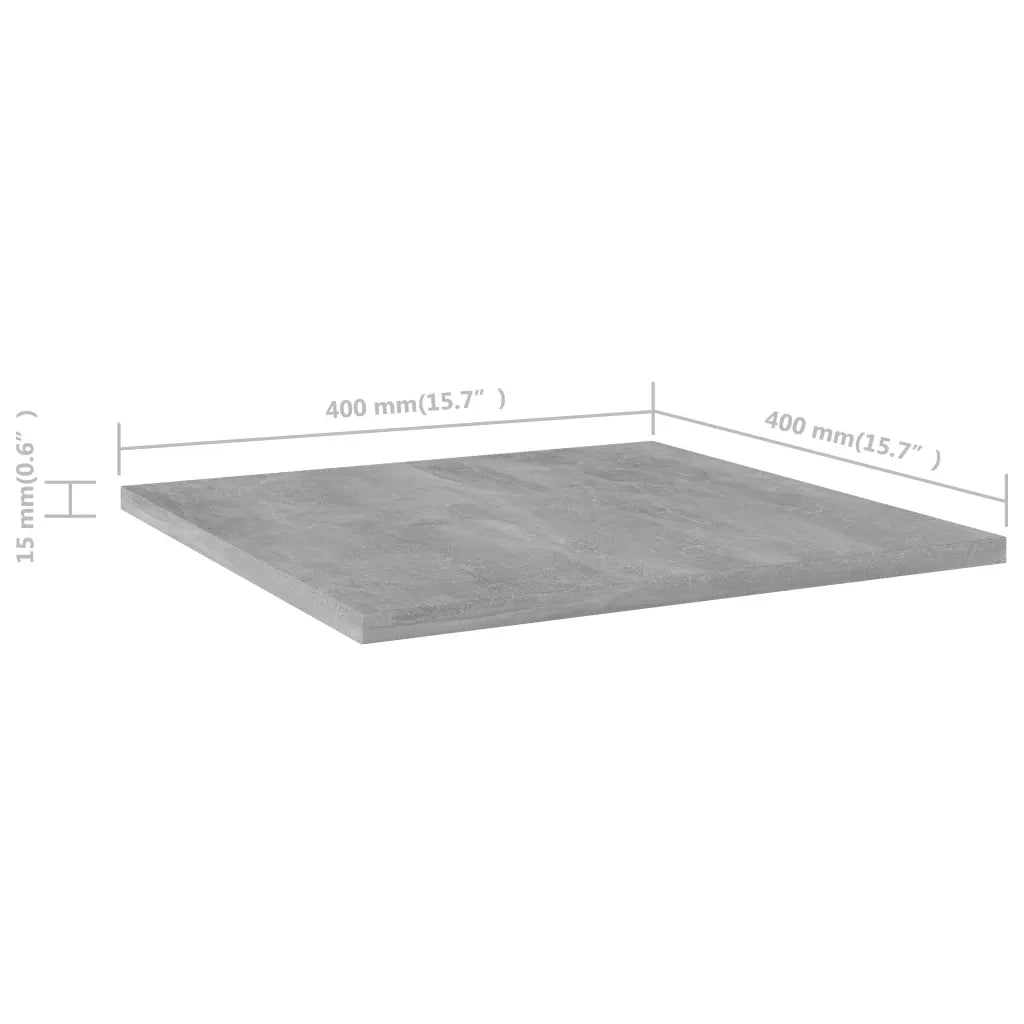 Ripiani per Libreria 4pz Grigio Cemento 40x40x1,5cm Multistrato 805178