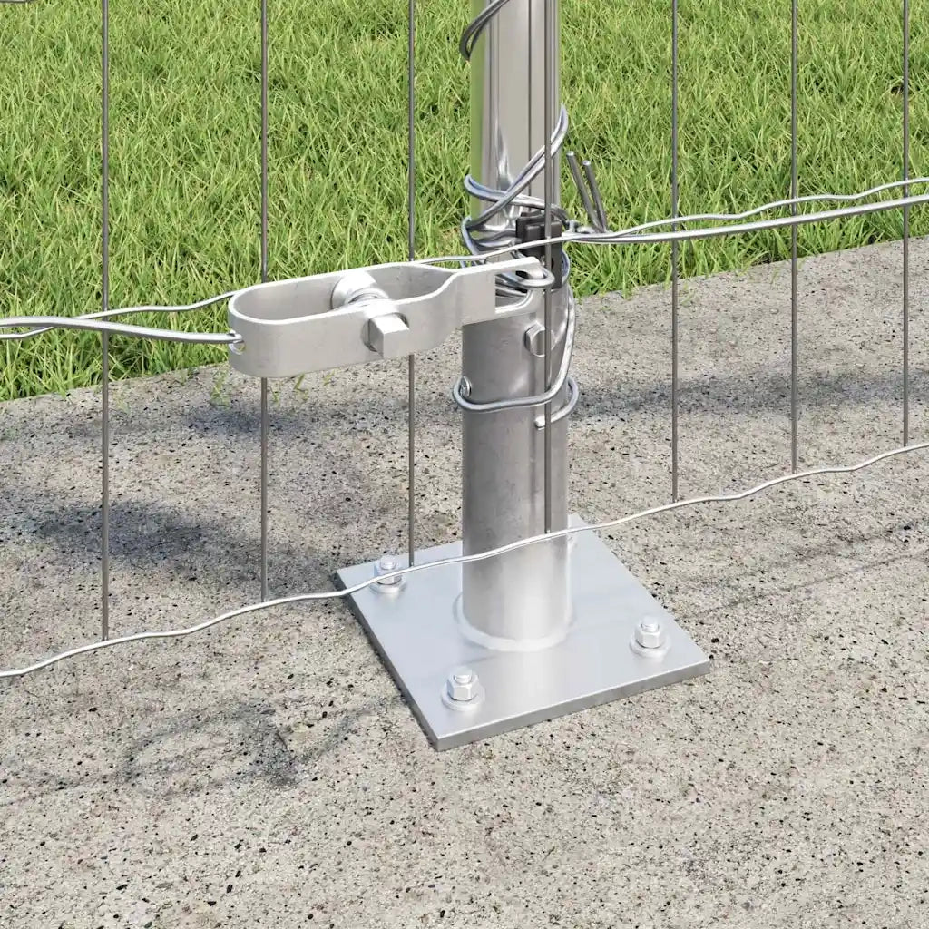 Recinzione da Giardino | Recinzione con Posto Argento 1,2 x 25 m Acciaio
