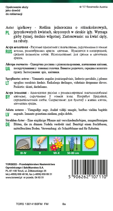 Astro ad ago alto - Callistephus chiń. fl.pl miscela 1g