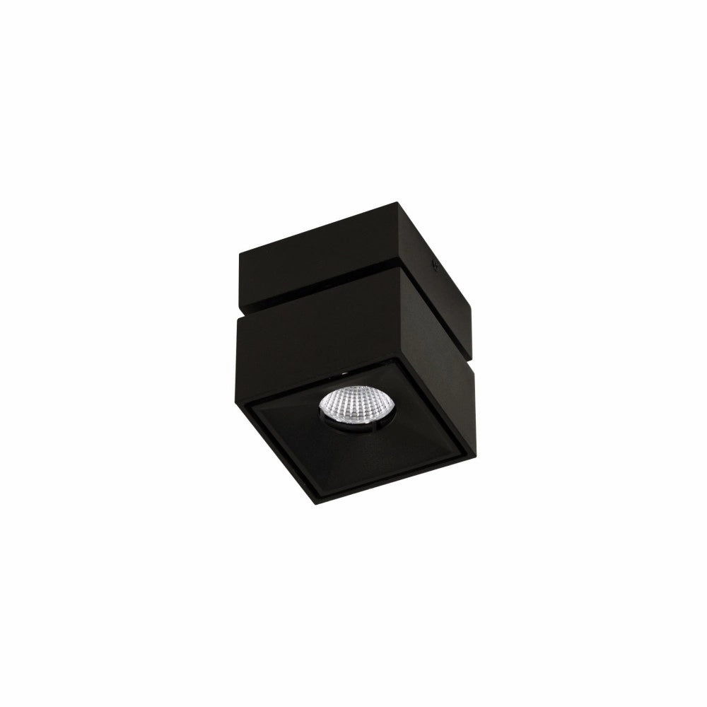Applique Mini Rubyc Tricolore da 7w a led orientabile quadrata nera