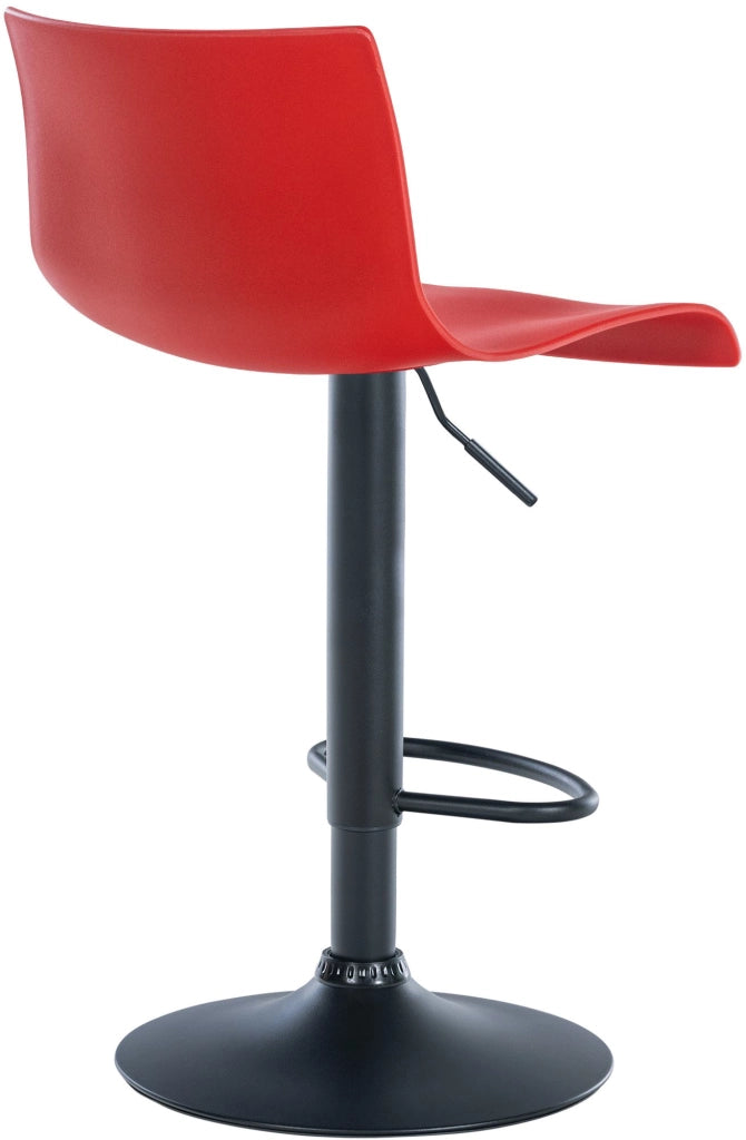 Sgabello Branford rosso,Plastica