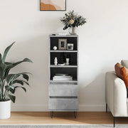 Credenza Grigio Cemento 40x36x110 cm in Legno Multistratocod mxl 78877