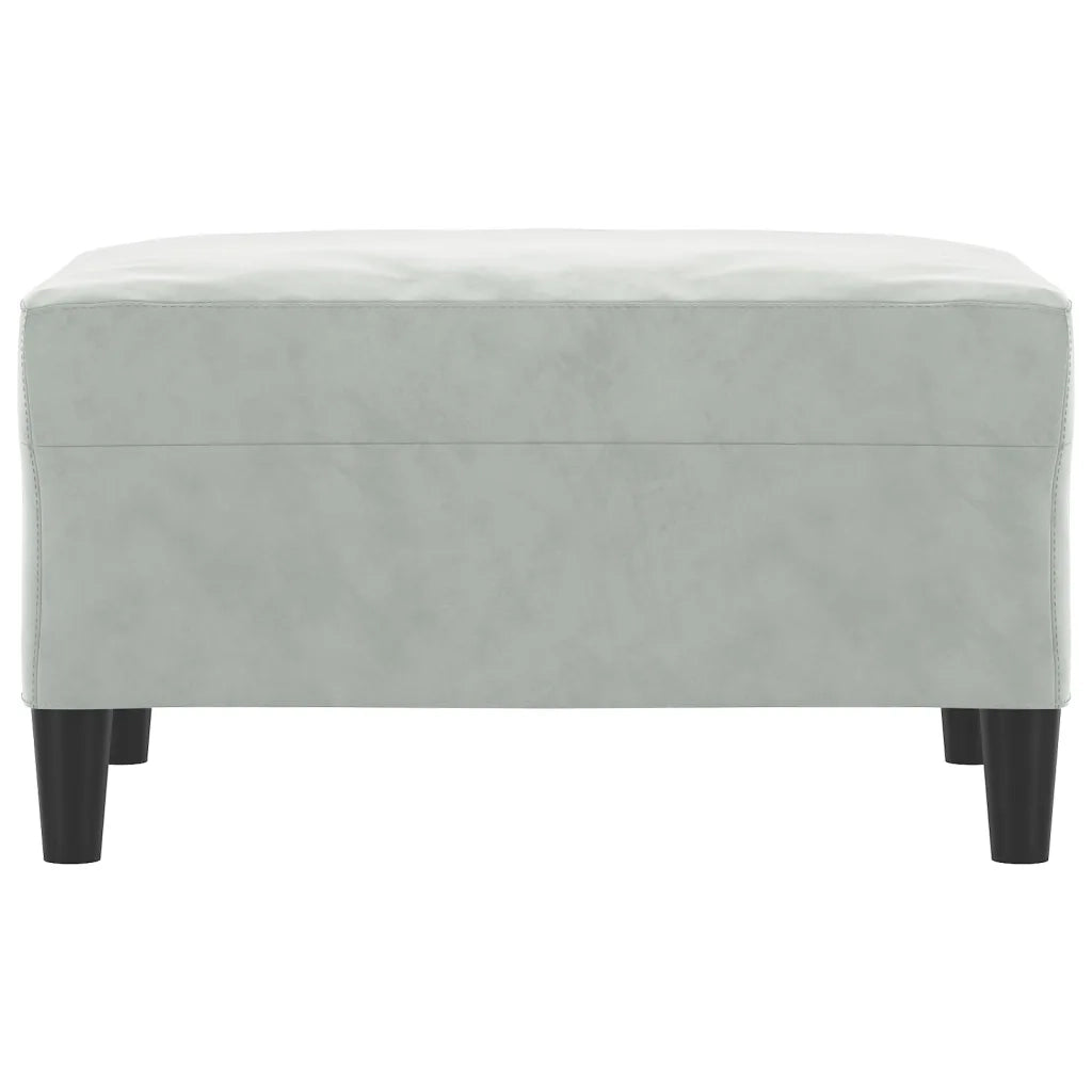 Poggiapiedi Grigio Chiaro 70x55x41 cm in Velluto 349317