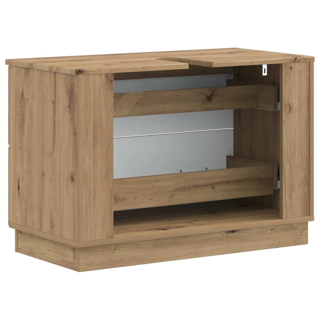 Armadio per Lavabo da Bagno HOORN Rovere Artigianale 897244