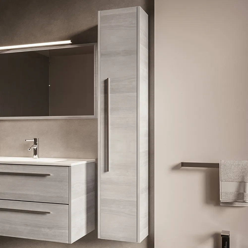 Colonna sospesa altezza 150cm rovere cenere reversibile | Aoki