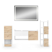 Vicco Set di mobili da bagno Bianco 4 parti