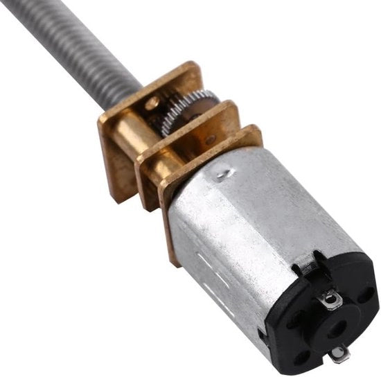 Motore elettrico a riduttori - 400 giri/min - 16 mm di diametro - M4x55 mm viti - Motore a ingranaggi in metallo - Riduttore - Adatto per robot mobili - Rosso - DC 12V.