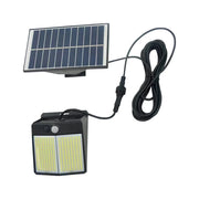 Faretto LED Solare da Esterno con Sensore di Movimento, 288 LED, Luce Fredda 6500K, IP65 Impermeabile, con Pannello Solare Separato e Cavo da 5m, Ricarica Solare Automatica