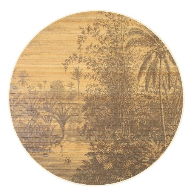 Set 6 Tappeti in Bamboo Marrone Rustico da Interno 120 - STARDUST