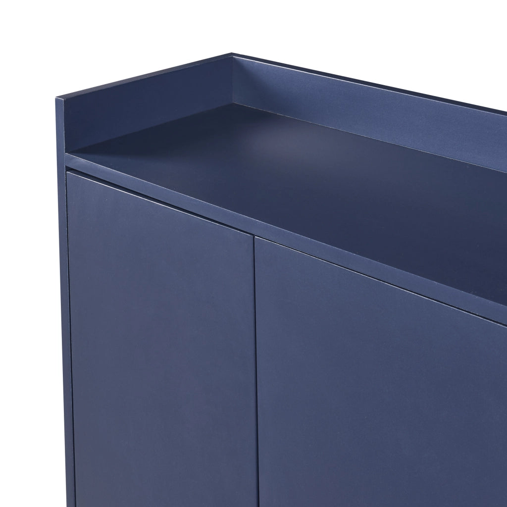 Credenza Moderna 4 Ante Senza Maniglie ¨C Xylo ¨C Blu Marino