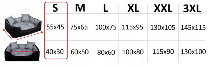 AIO FACTORY 55x45 cm ECCO Letto per cani impermeabile grigio