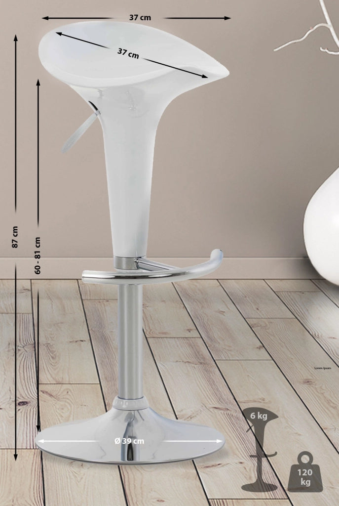 Sgabello Saddle bianco