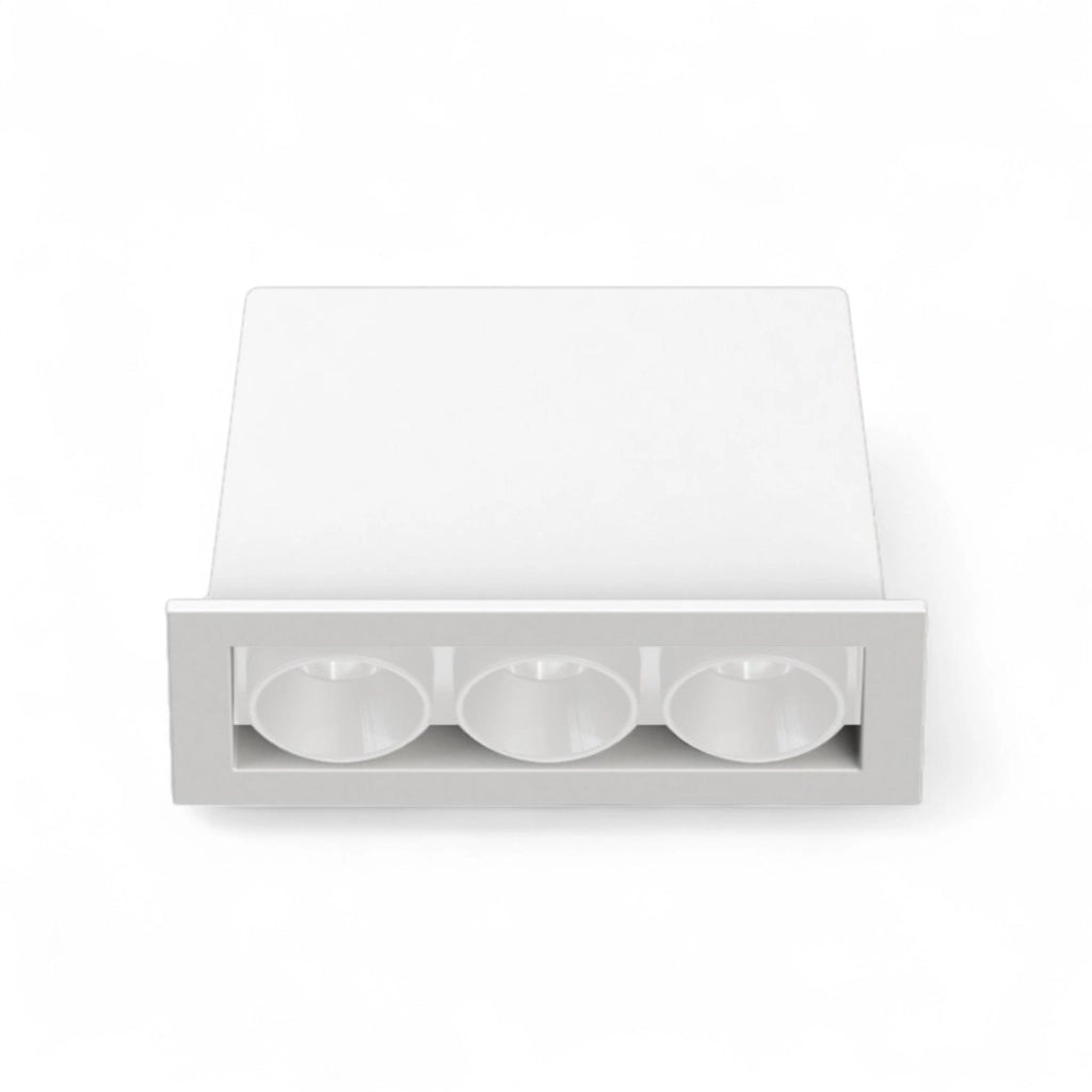Faretto LED Incasso Rettangolare Triplo 6W CRI>90 Fascio 24° Bianco – 3000K 4000K 6000K Colore della luce: Luce calda