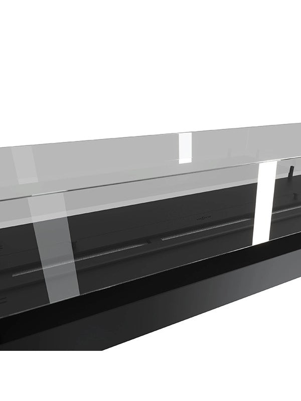 Caminetto a Bioetanolo Da Incasso di Design U1000.2 con Vetro Aperto su 3 Lati Bruciatore da 2 Litri