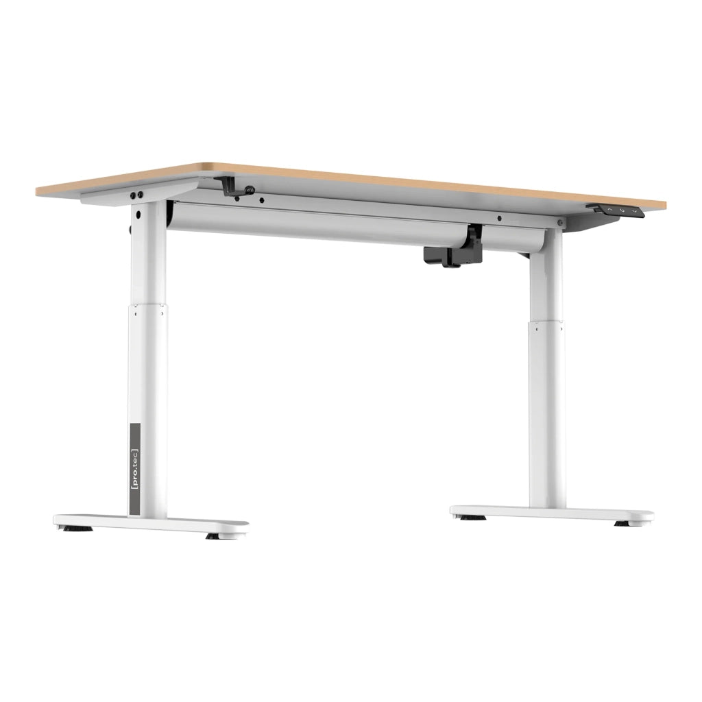 Scrivania/postazione di lavoro elettrica per bambini regolabile in altezza 120 x 60 cm bianca 03_0006663
