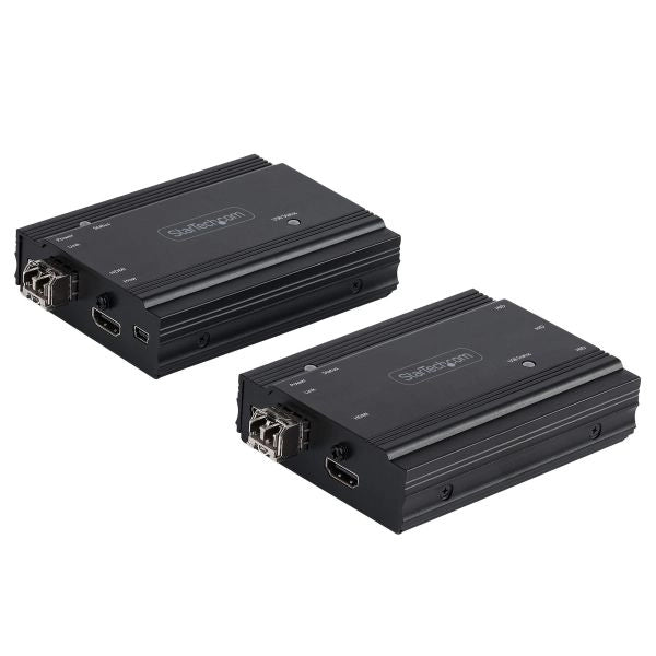 Startech.com extender hdmi fibra ottica - kit trasmettitore/ricevitore audio video hdmi 4k e usb - 300m (multimodale) - estensore hdmi con 2 moduli sfp+ 10g mmf - kvm extender console (tx/rx) - SV565FXHD4KU