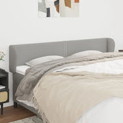 Testiera ad Orecchio-Testata con Orecchie Grigio Chiaro 203x23x78/88 cm in Tessuto 304613