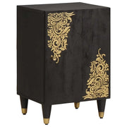 Mobile da Bagno Nero 38 x 33 x 58 cm Legno di mango massello 4018829