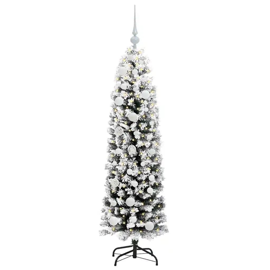 Albero di Natale | Decorazioni natalizie artificiale con 150 LED Verde 150 cm