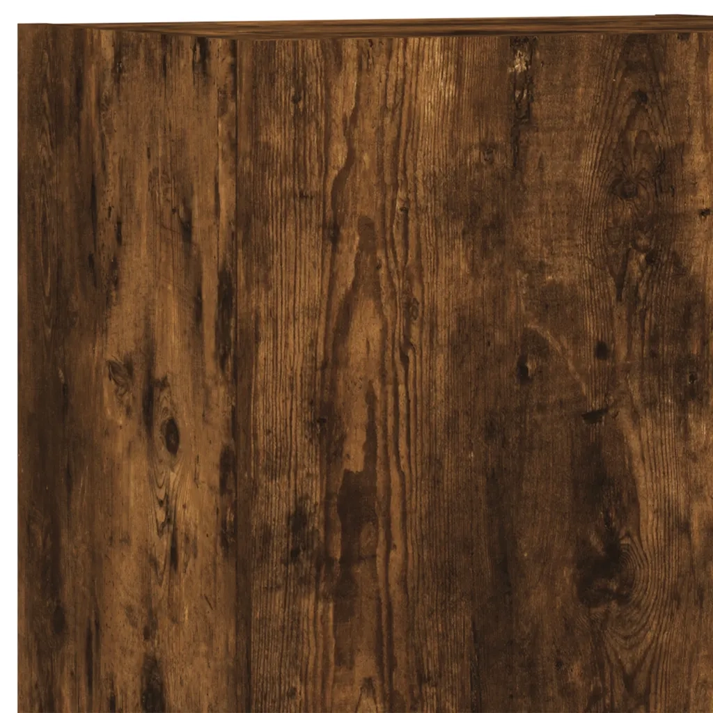 Mobili TV a Muro 4pz Rovere Fumo in Legno Multistrato 3216432