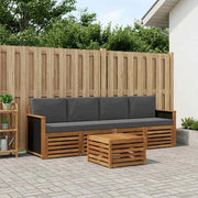Set di divani da esterno 5 pz Naturale e Antracite 3383983