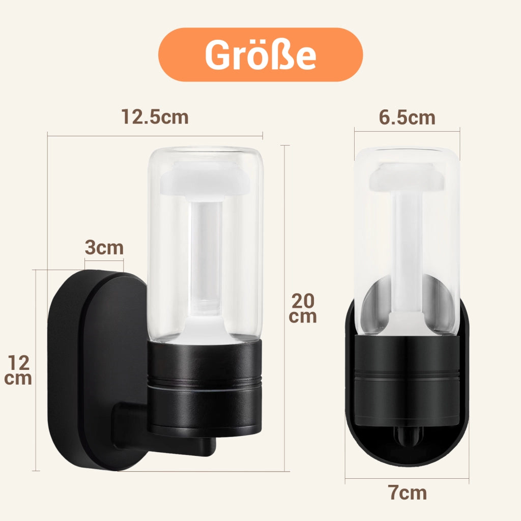 ZMH Lampada da Parete Esterno LED 10W Nero 3000K Impermeabile  IP65 per Terrazza Ingresso Corridoio