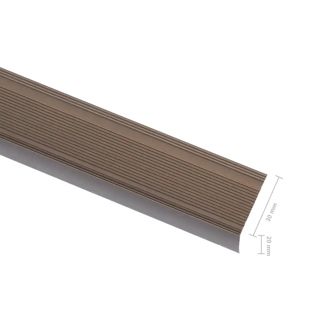 Profili a L per Gradini 5 pz in Alluminio 90 cm Marrone CFW8335951