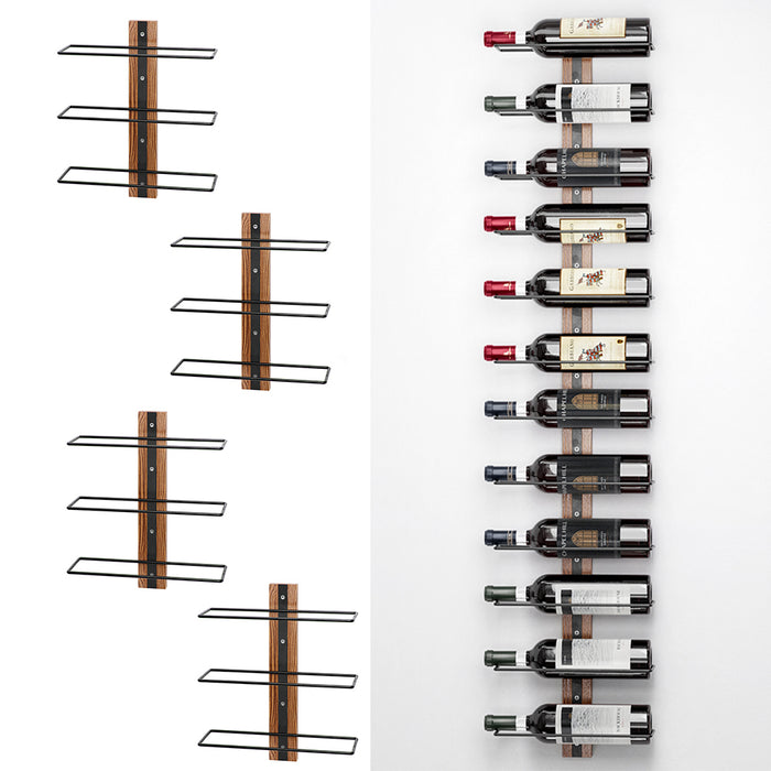 Cantinetta da Parete per 12 Bottiglie di Vino Stile Industriale 31,5x26,5x8,3 cm in Ferro Nero