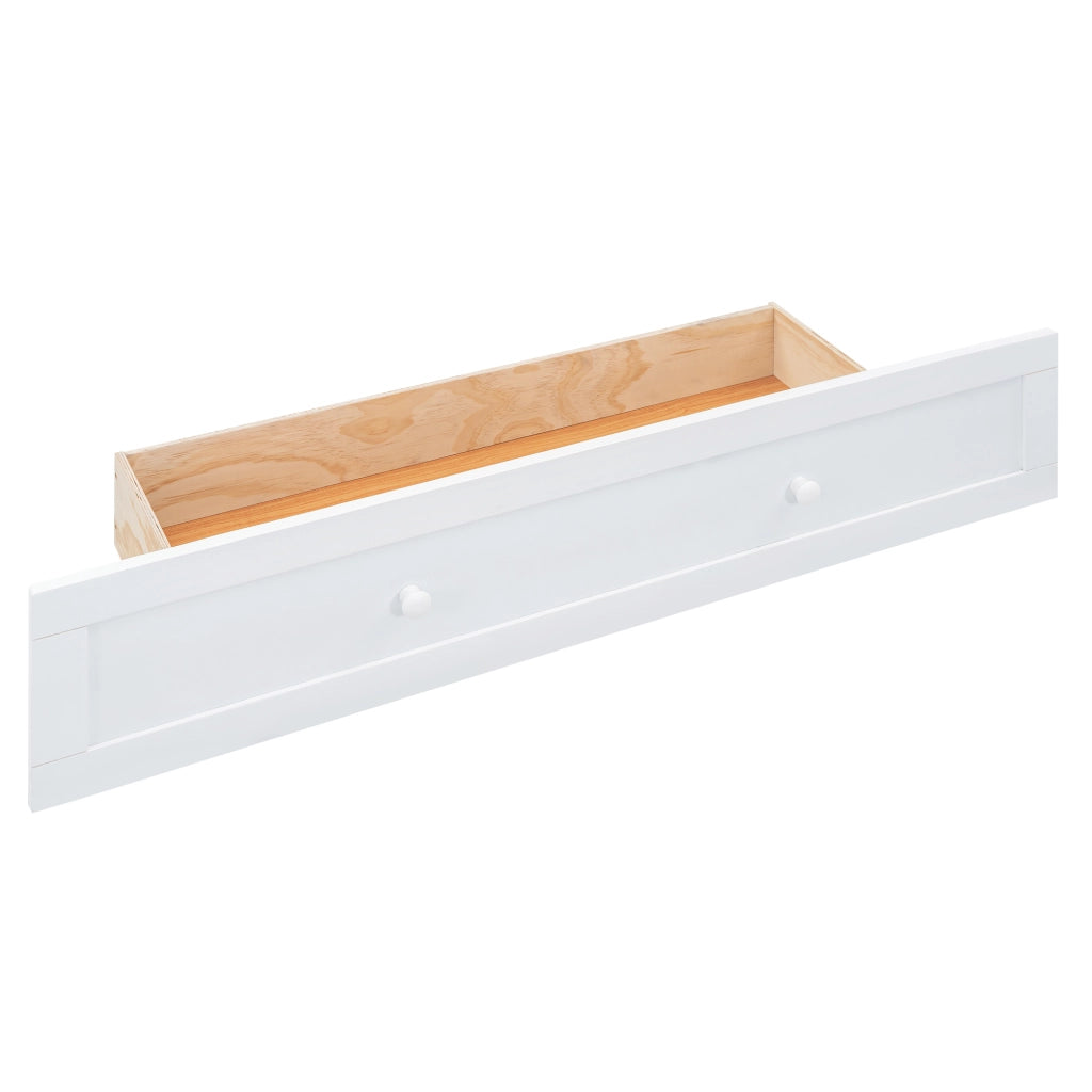 Letto a scomparsa 140 × 200 cm con cassetto e ripiani laterali in legno e MDF bianco