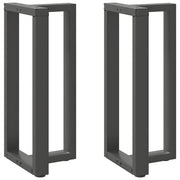 Set di 2 gambe regolabili per tavolo da bar a forma di T design moderno 50 x 35 x 90 cm acciaio antracite 02_0057344