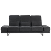 Divano moderno a 3 posti con Rivestimento in poliestere e Gambe in acciaio Nero soggiorno elegante