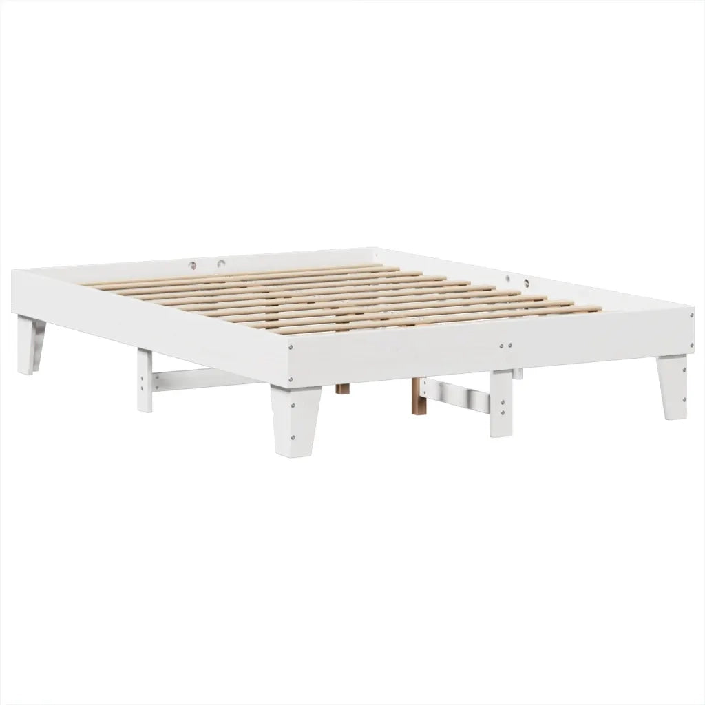 vidaXL Letto senza Materasso Bianco 160x200 cm Legno Massello di Pino