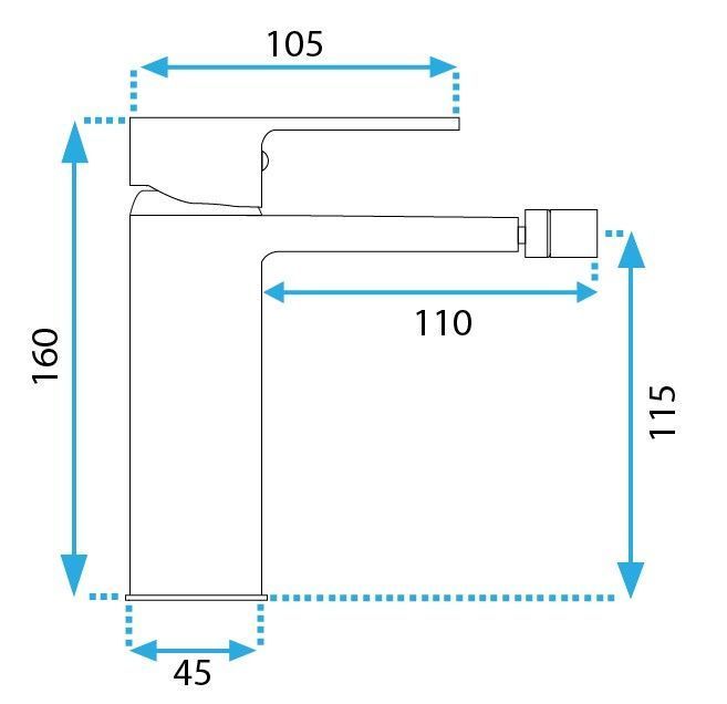 Rubinetto Da Bidet Rea Argus Titanio