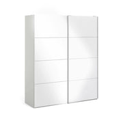 Guardaroba 2 ante Paeng, Mobile camera da letto, Cabina armadio portabiti, Armadio appendiabiti, 182x61 h220 cm, Bianco lucido