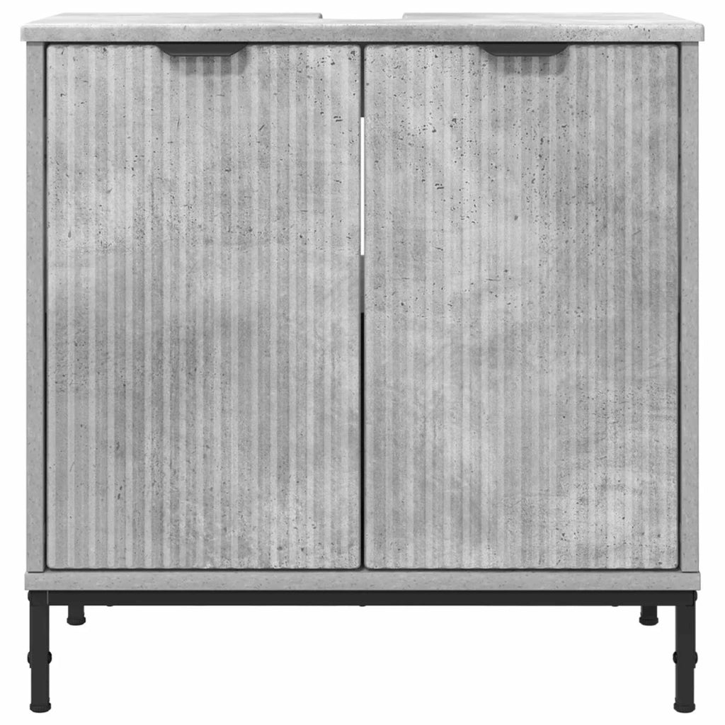 Armadio per Lavabo da Bagno Grigio cemento 60,5 x 33,5 x 61 cm 883417