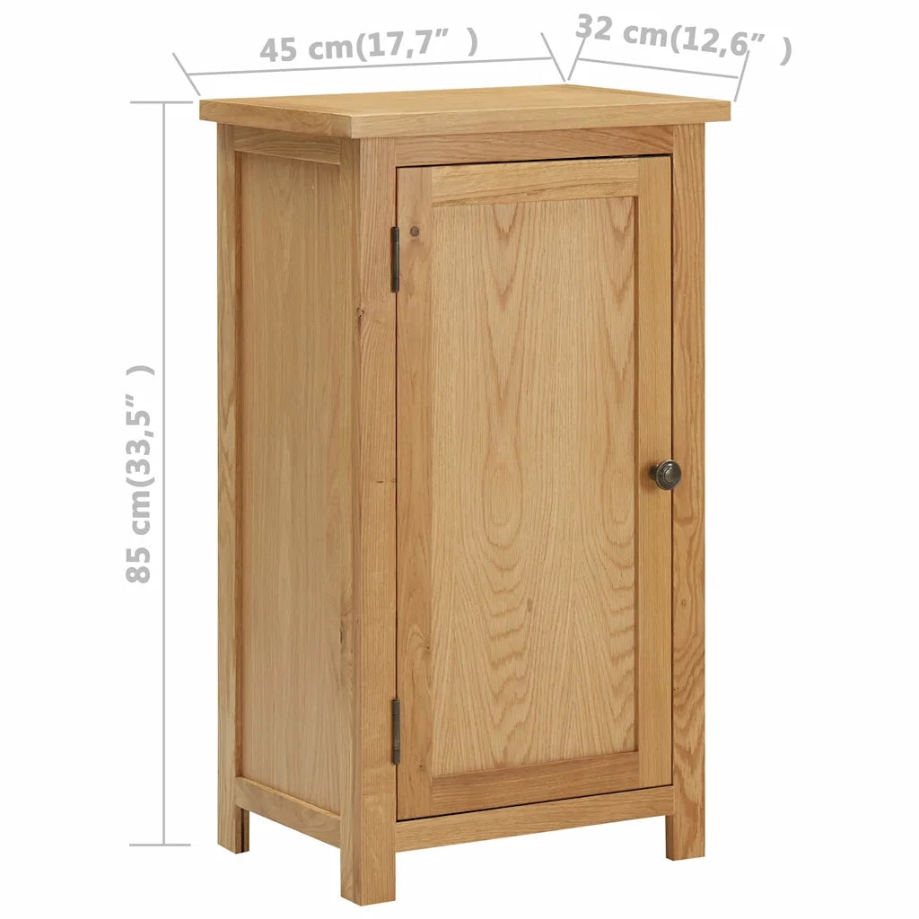 Credenza 45x32x85 cm in Legno Massello di Rovere 289198