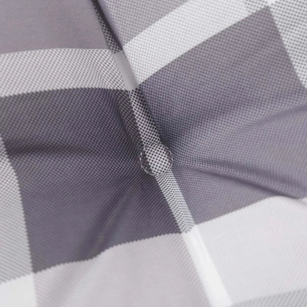 Cuscino per Panca a Quadri Grigi 150x50x4 cm Tessuto Oxford 314091