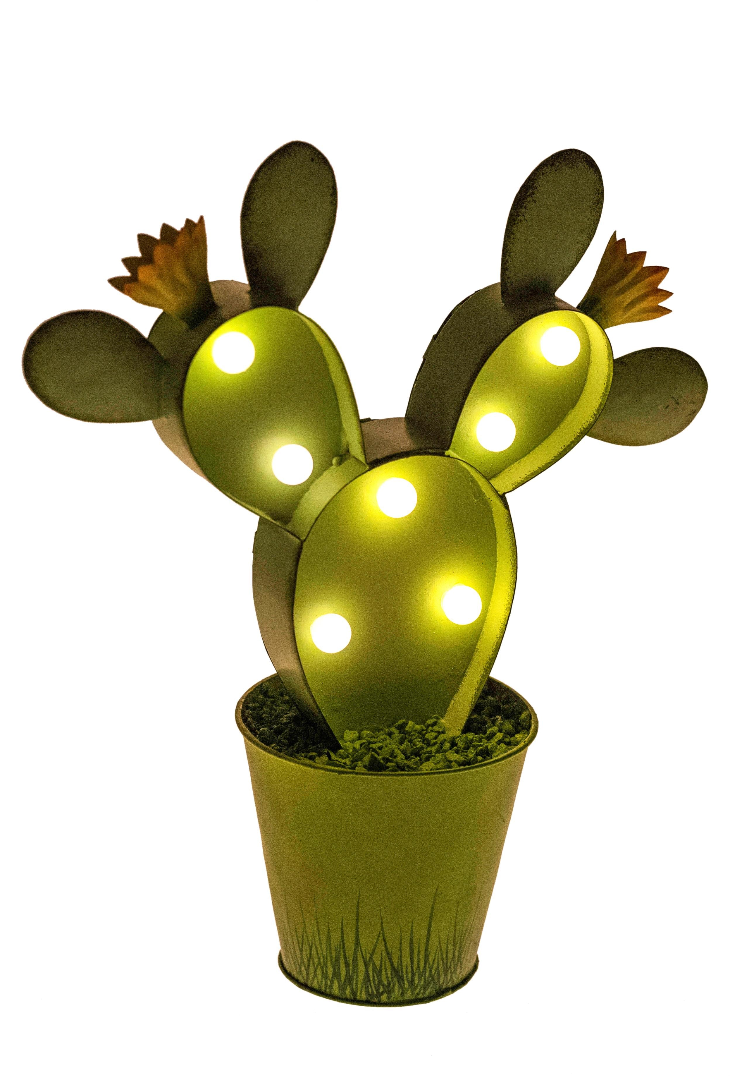 Lampada Cactus con Luci H 29 cm