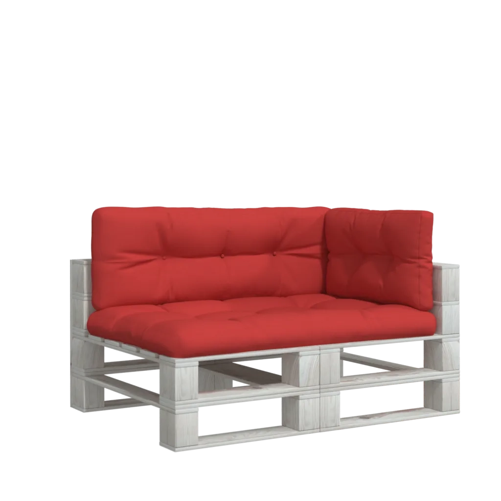 Cuscini per Pallet 3 pz Rossi in Tessuto 3217126