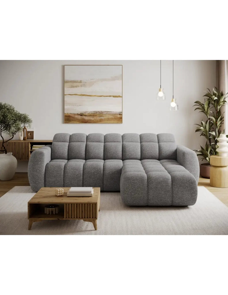Divano ad angolo elettrico FANOTI 3 posti beige – angolo destro