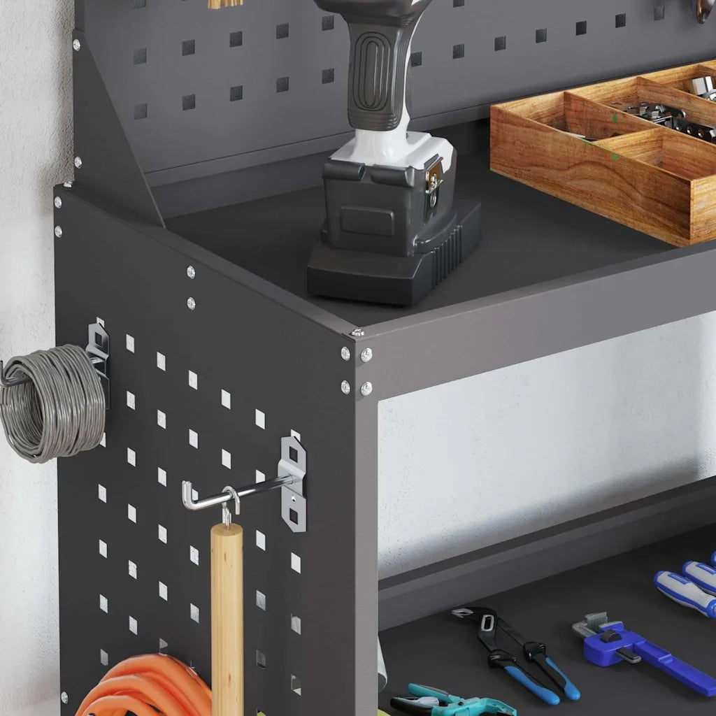Carrello per Attrezzi con lo scaffale Nero 65 x 35 x 111 cm CFW1061914