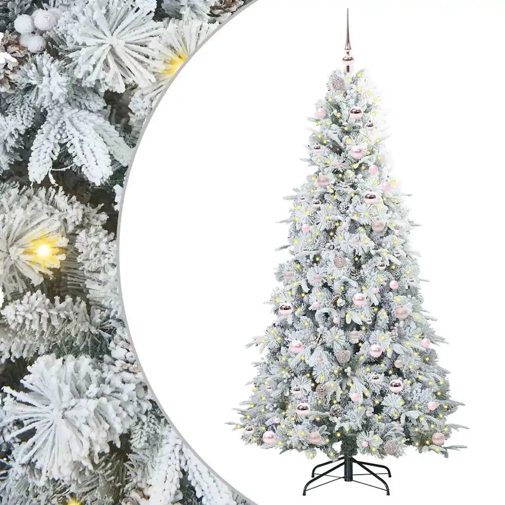 Albero di Natale Artificiale con Rami Pieghevoli Bianco 210 cm 3397499