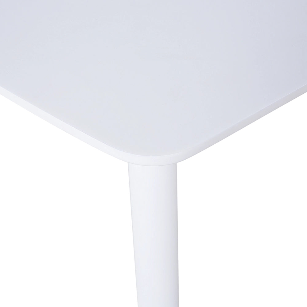 Tavolo da pranzo con gambe in legno bianco 150 - 195 x 90 cm in stile scandinavo rettangolare